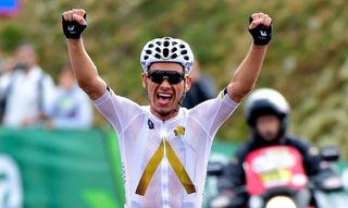 Stefan Denifl (Aqua Blue Sport) wins stage 17 at the Vuelta a Espana
