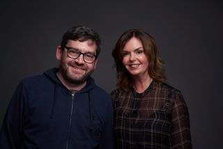 Series creator Shaun Pye (seen here with Executive Producer Celia Mountford) based the show on his own experiences.