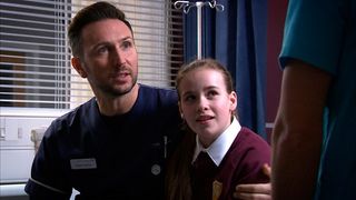 Macey Chipping as Fletch's daughter in Holby City