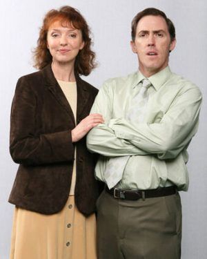 Rob Brydon and Melanie Walters as Bryn and Gwen West. (Credit: BBC)