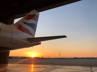 Sunset at Heathrow Airport