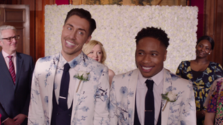 Scott and Mitchell's wedding day in Hollyoaks