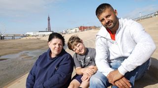 Clair, Isaac and Paul at their reunion in Blackpool