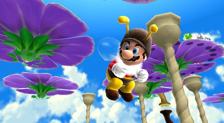 Super Mario Galaxy Bee Mario Flying