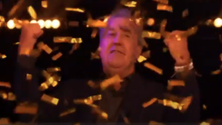 Millionaire winner - Jeremy Clarkson celebrates