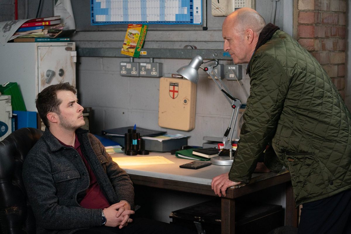 Ben Mitchell is confronted by Danny Hardcastle in EastEnders