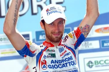 Francesco Ginanni (Androni) on the podium